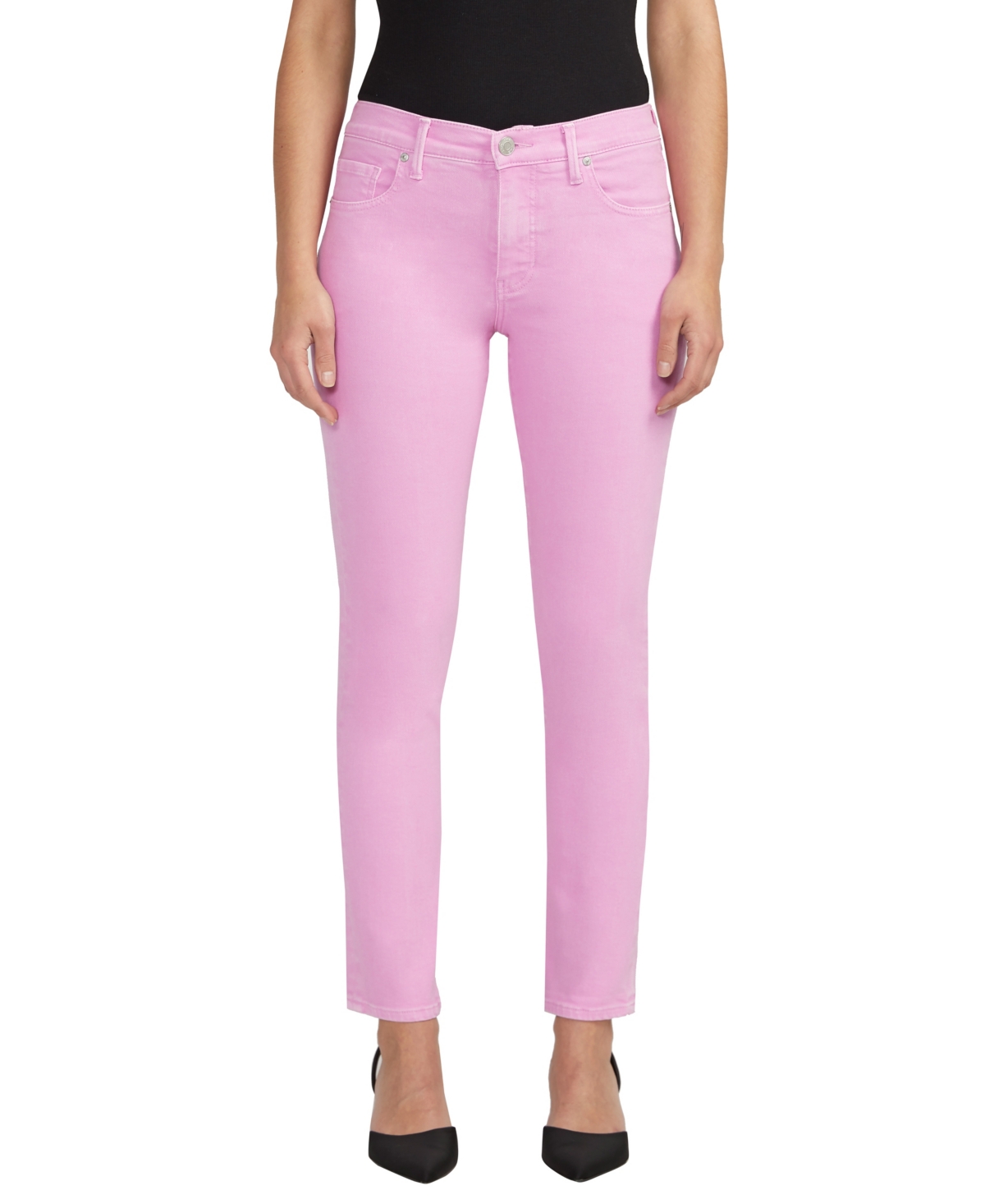 Jag Women's Cassie Mid Rise Slim Straight Leg Pants In Orchid