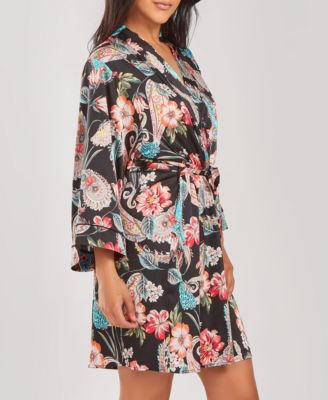 Women's Silky Soft Short Printed Robe