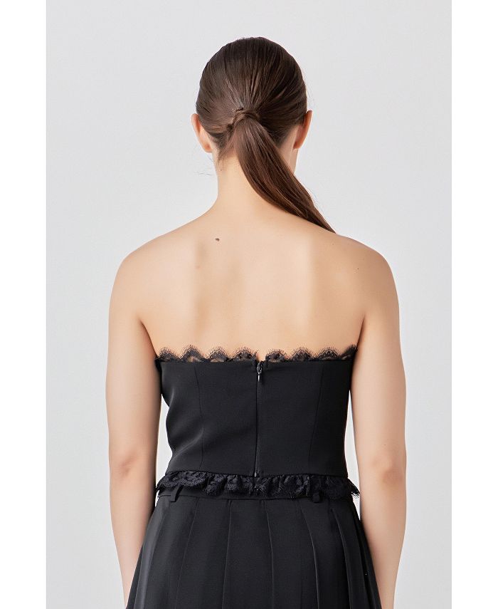 endless rose Women's Peekaboo Laced Corset Top Macy's