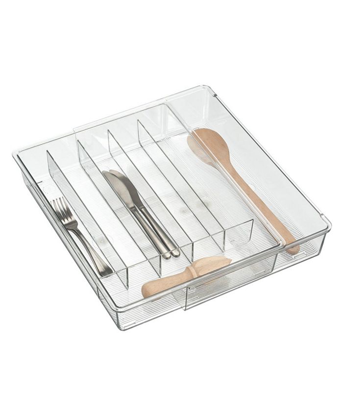 mDesign Expandable InDrawer 6 Section Kitchen Utensil Organizer Tray