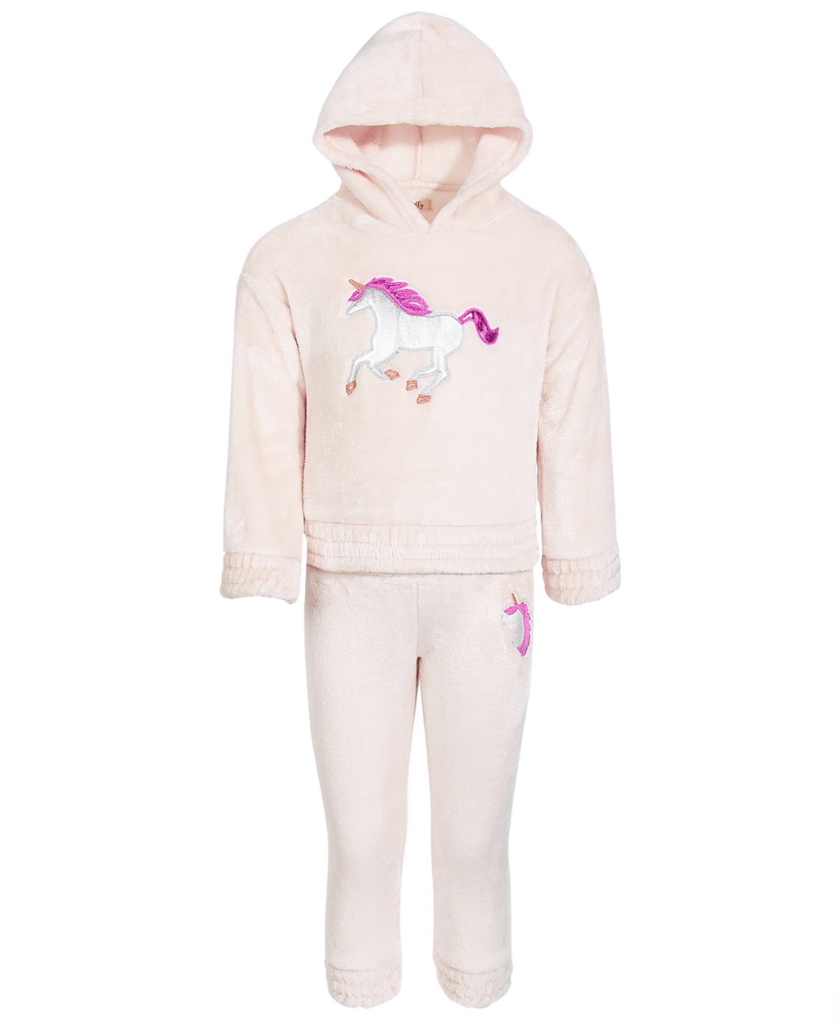 Colette Lilly Kids' Toddler Girls Cozy Pullover Hoodie & Jogger Pants Set In Beige