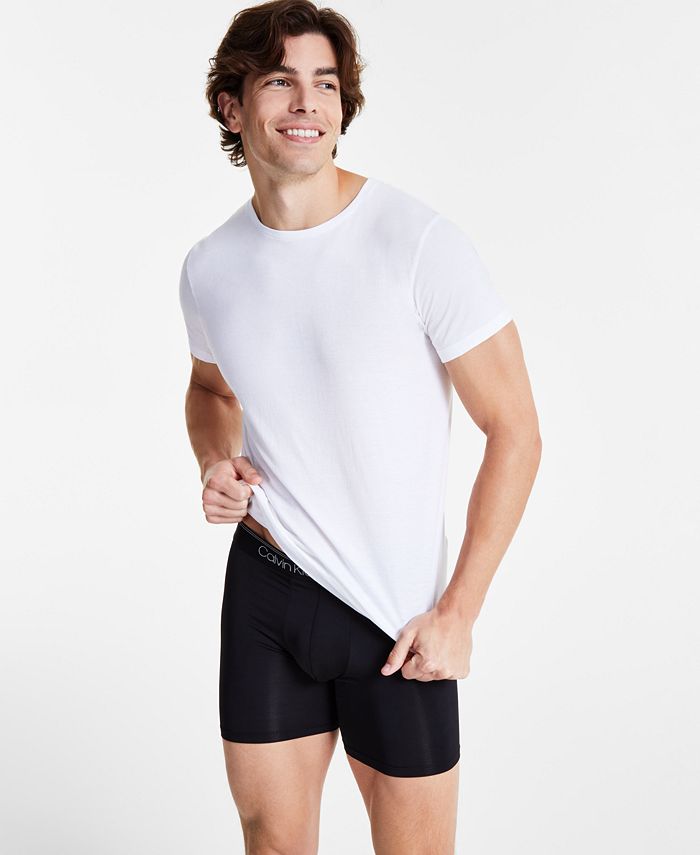 Calvin Klein Men's 5-Pk. Cotton Classics Crew Neck Undershirts, Created ...