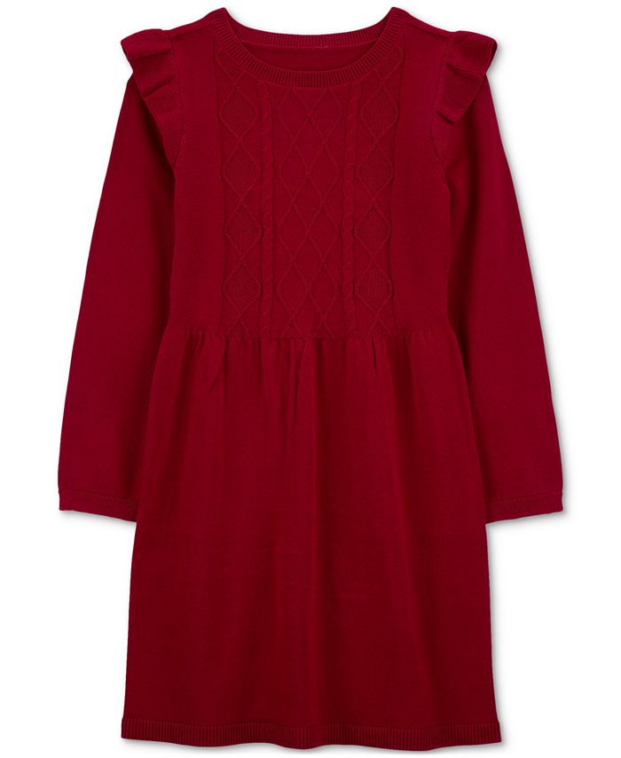Macy's red on sale sweater dress