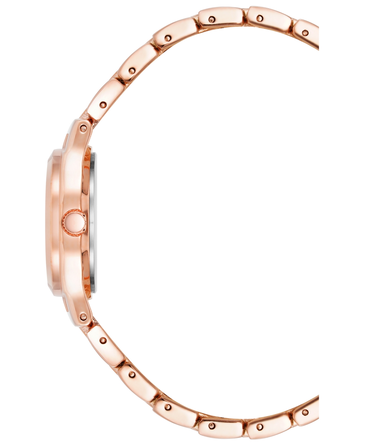 Anne Klein Women's Quartz Rose Gold-tone Alloy Bracelet Watch, 26mm In Rose Gold-tone,white