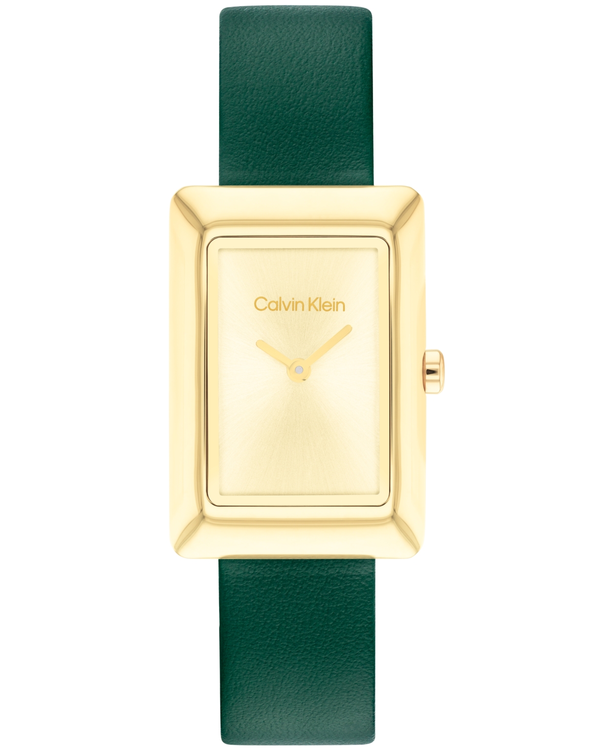Women's Two Hand Green Leather Strap Watch 22.5mm - Green