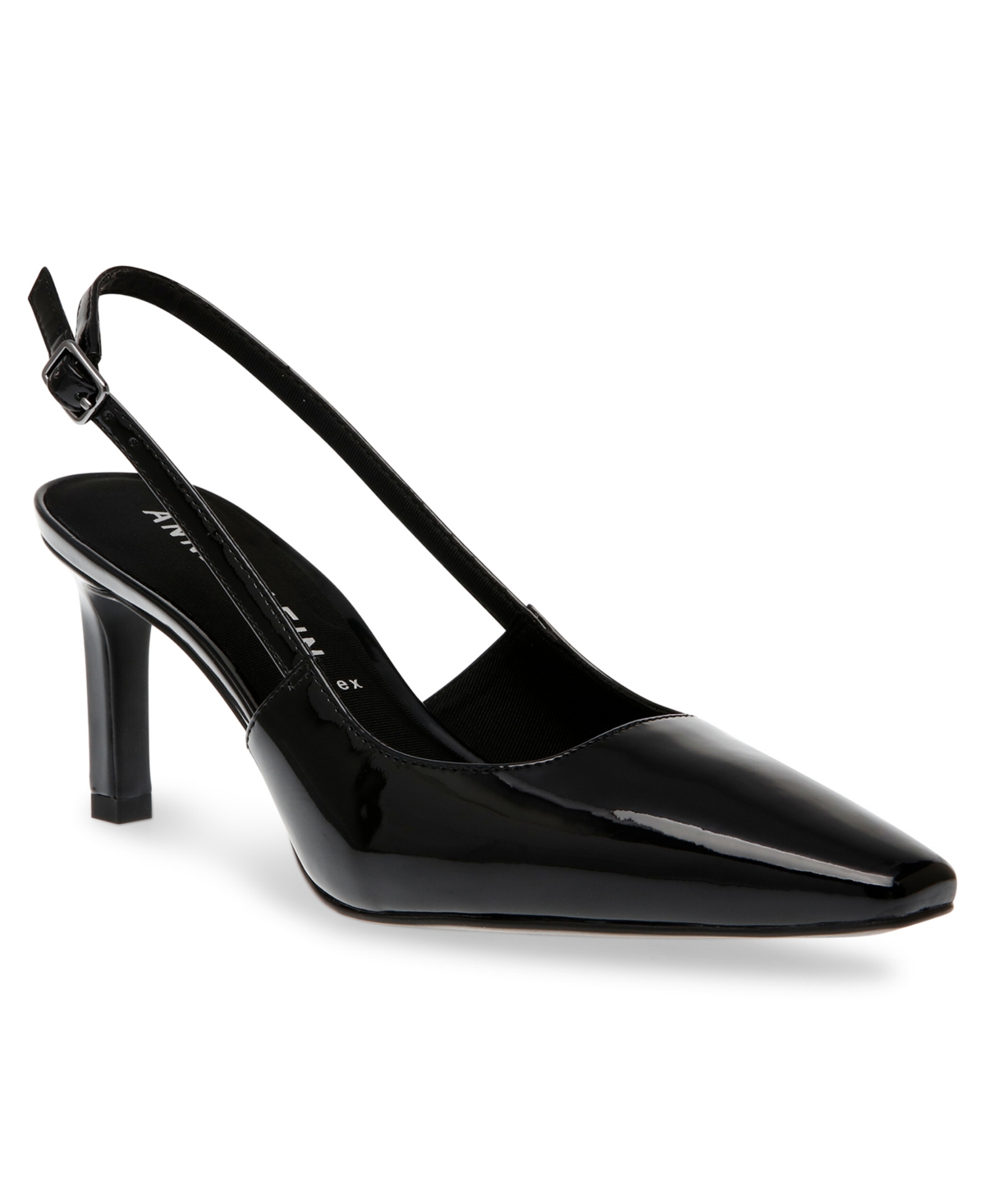 Shop Anne Klein Women's Rafaela Pointed Toe Slingback Pumps In Black Patent
