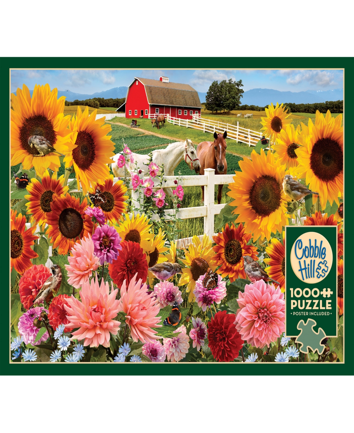 Shop Cobble Hill - Sunflower Farm Puzzle In Multi