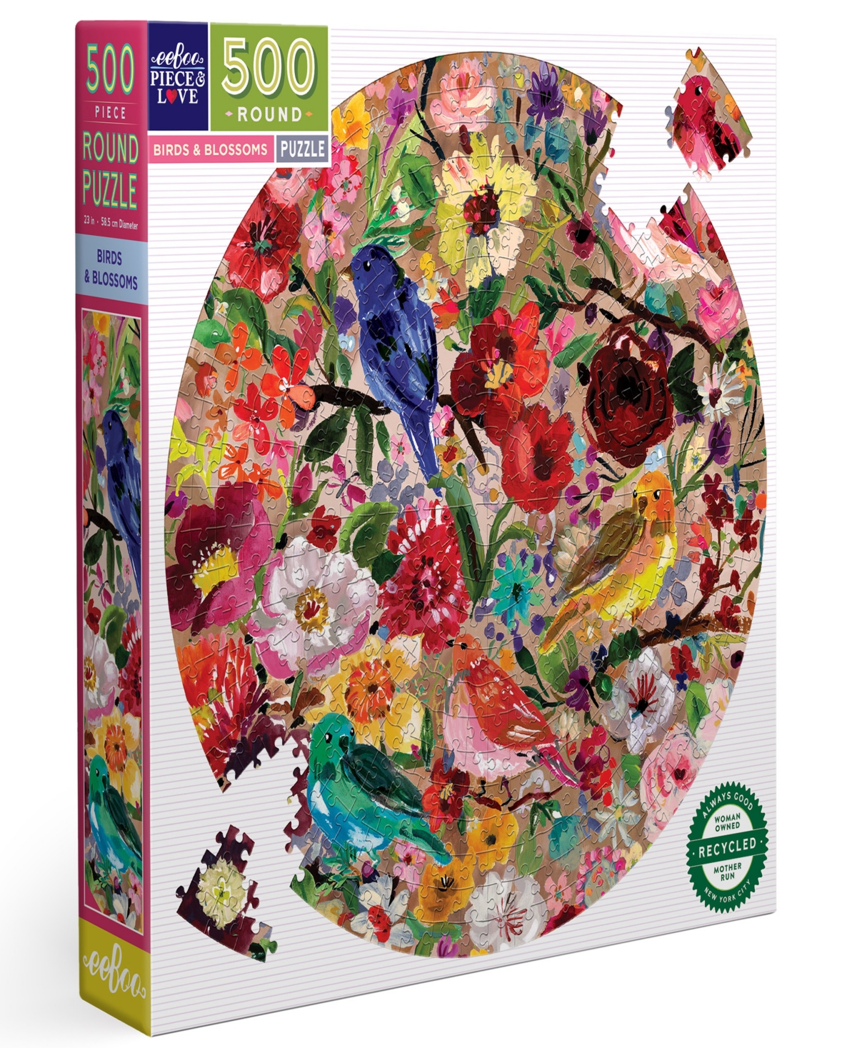 Eeboo Blossoms Jigsaw Puzzle In Multi