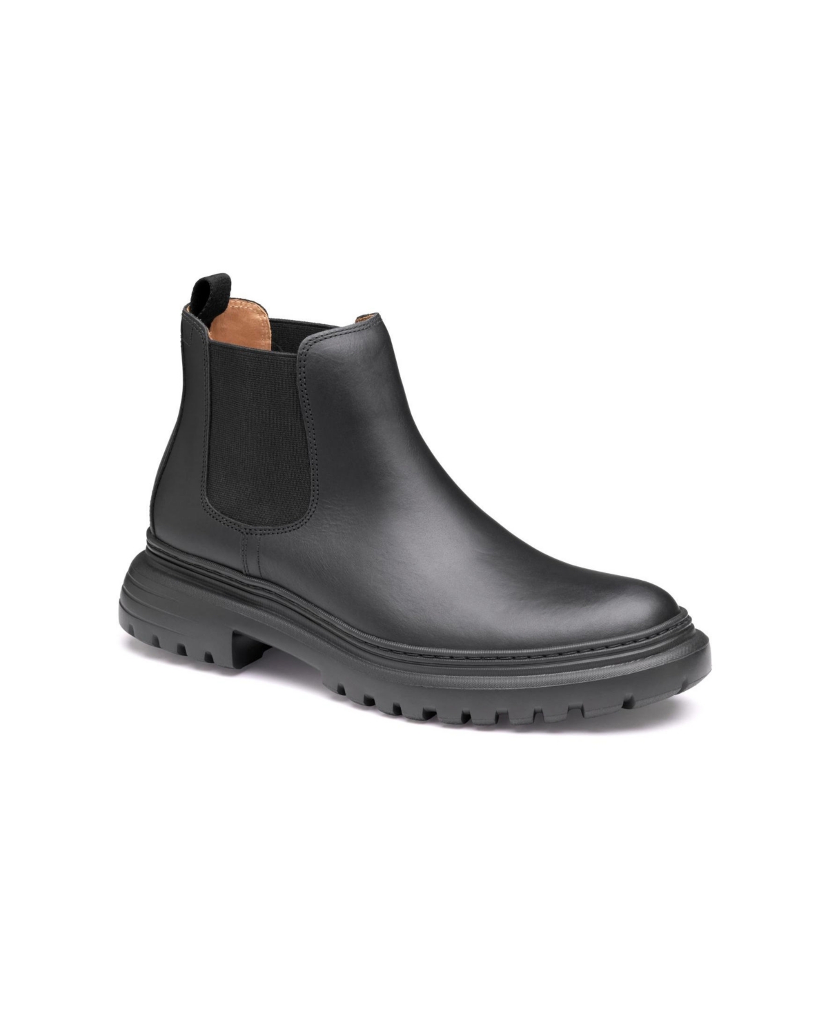 Shop Johnston & Murphy Men's Kelton Chelsea Boots In Black Full Grain Leather