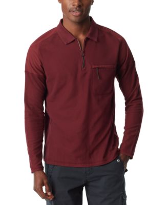 BASS OUTDOOR - Men's Long-Sleeve Piqu&eacute; Polo Shirt