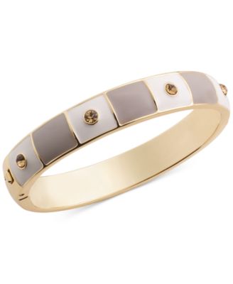 On 34th - Gold-Tone Crystal & Color Block Bangle Bracelet