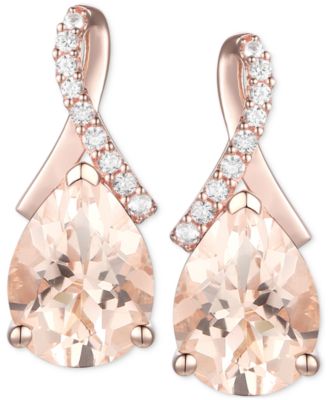 Amethyst (1-7/8 ct. t.w.) & Lab-Grown White Sapphire (1/10 ct. t.w.) Pear Swirl Stud Earrings in 14k Gold-Plated Sterling Silver (Also in Additional Gemstones)