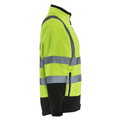 Men's Hi Vis Softshell Jacket - High Visibility, Warm, Flexible Workwear