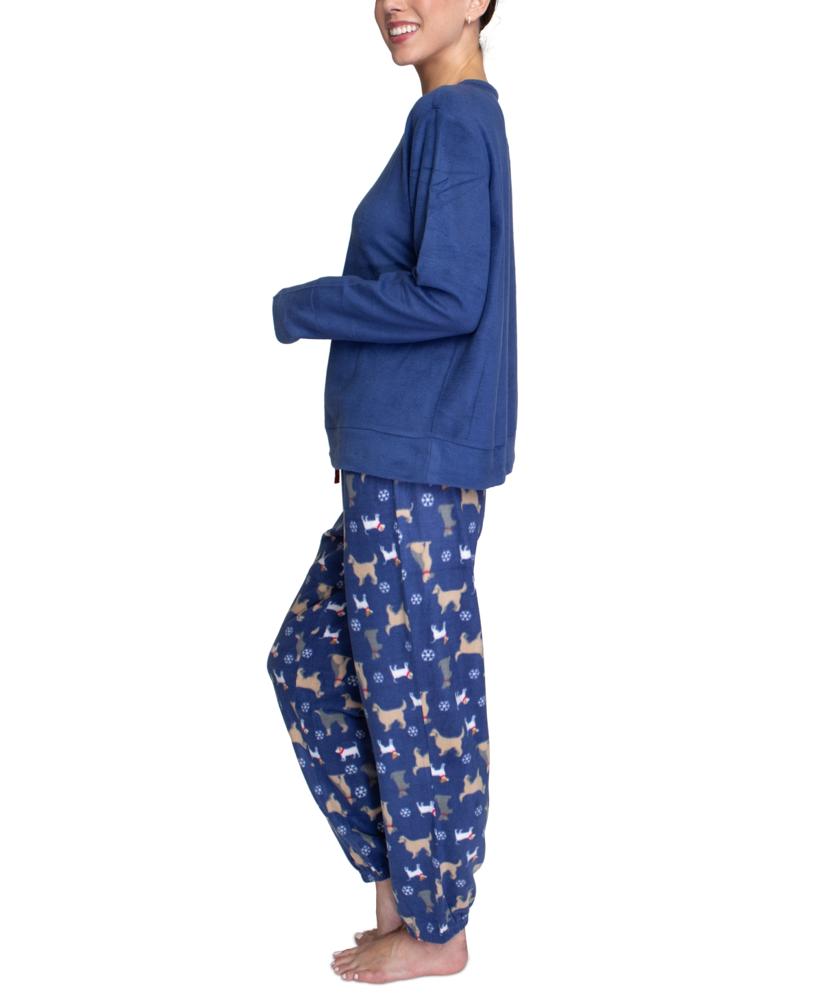 Hanes Women's Animal-Print 2-Pc. Lounge & Pajama Set -dogs