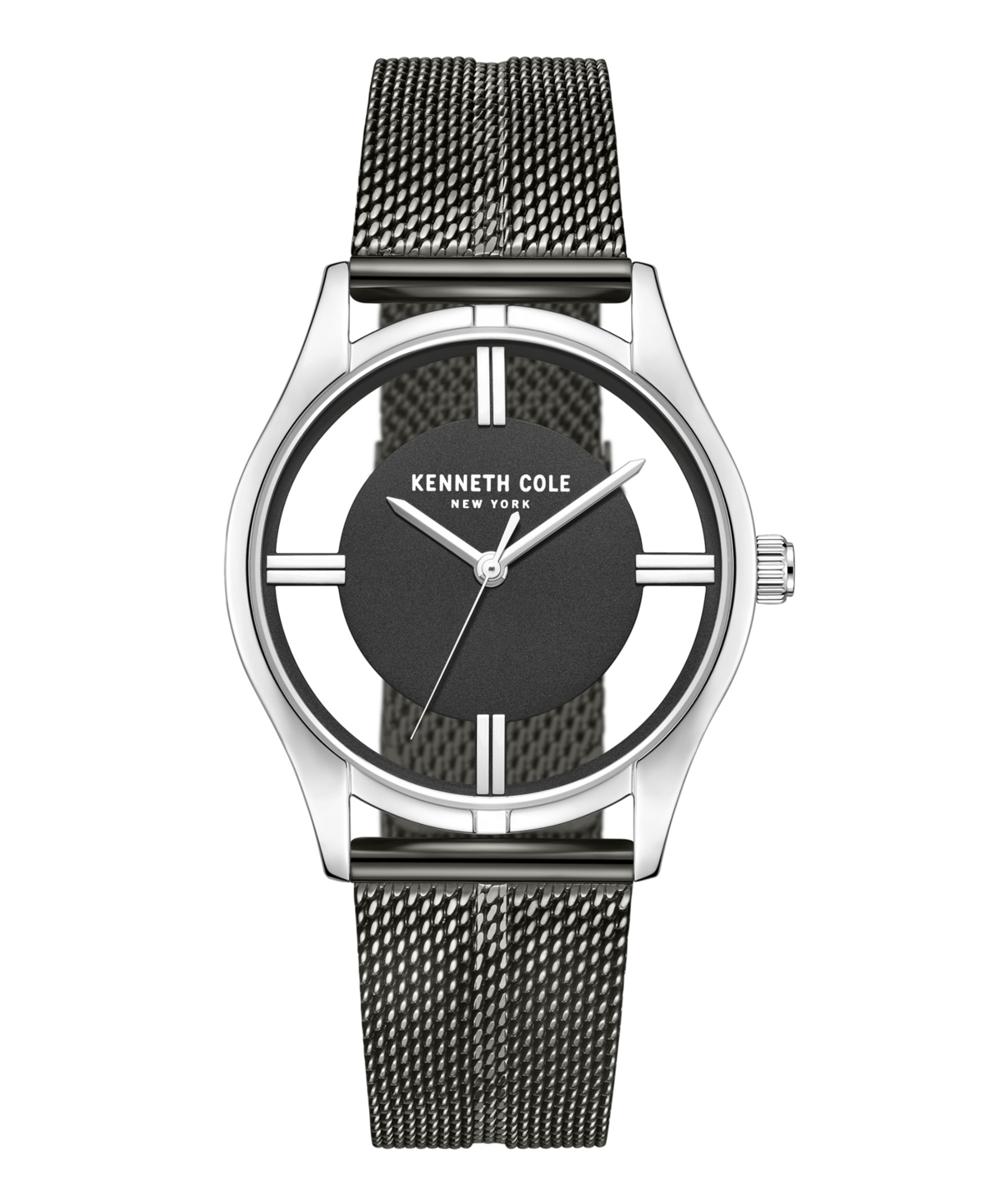 Kenneth Cole New York Women's Transparency Gun Stainless Steel Watch 34mm In Gray