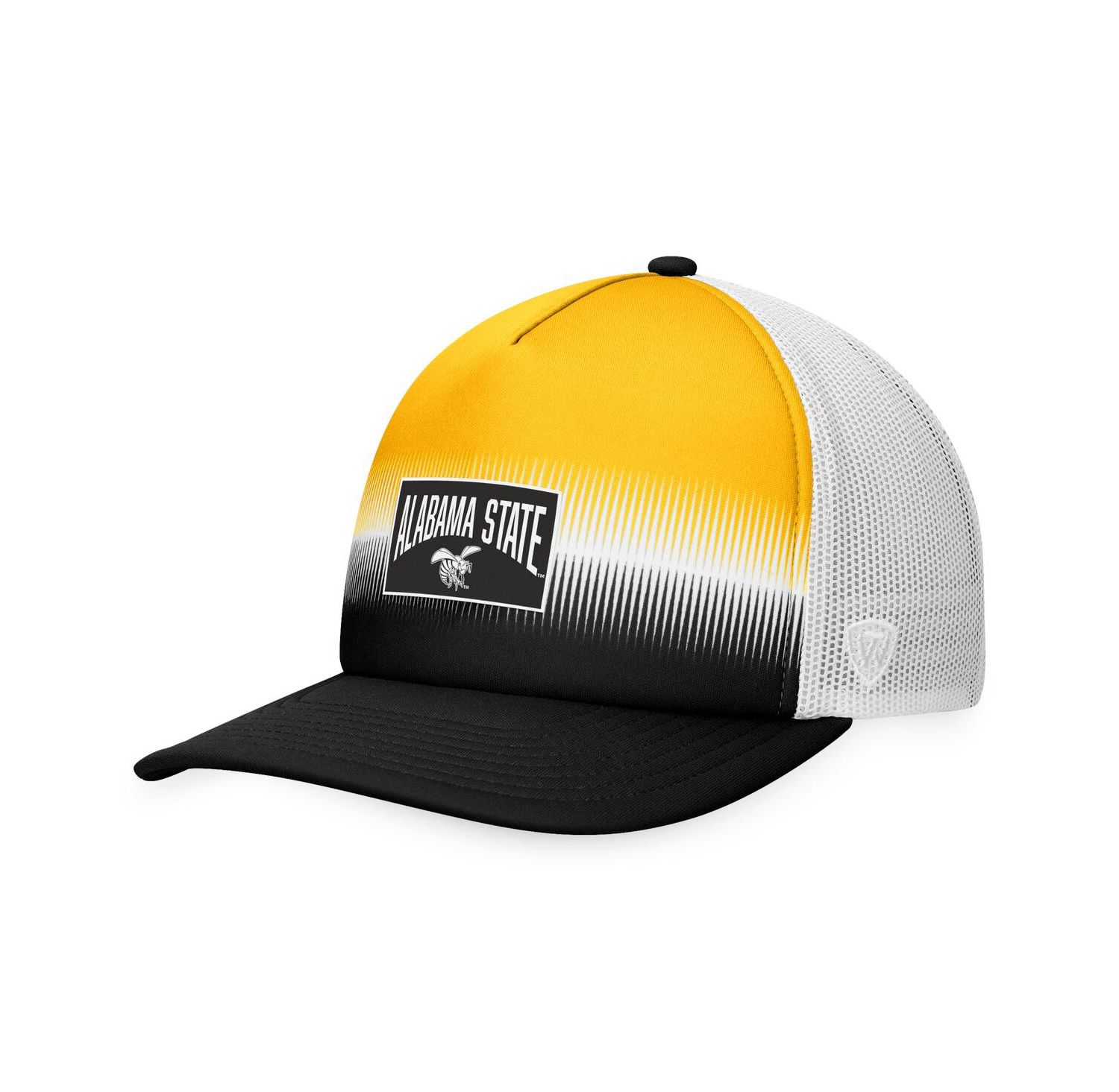 Men's Black, Gold Alabama State Hornets Daybreak Foam Trucker Adjustable Hat