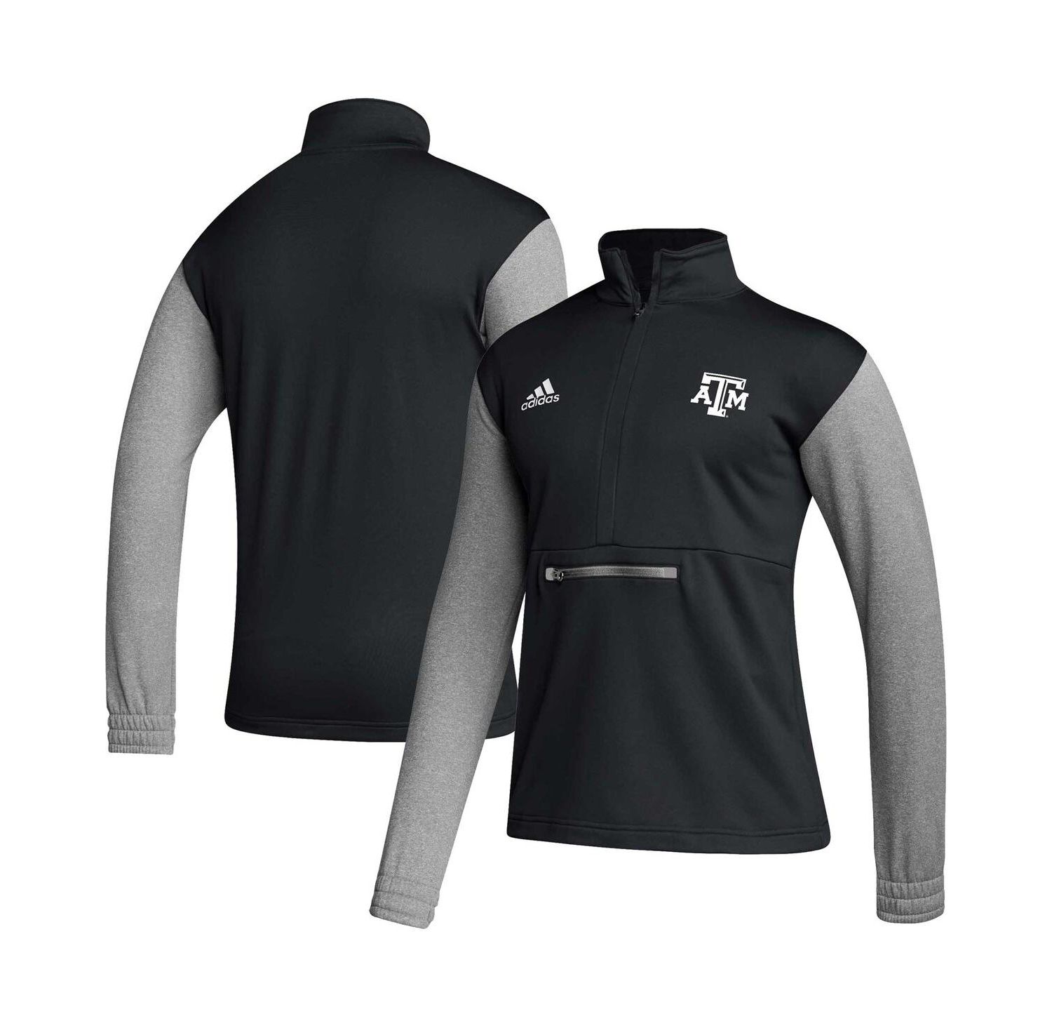 Men's Black Texas A&M Aggies Sideline AEROREADY Half-Zip Top
