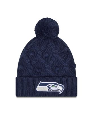 Lids Seattle Seahawks New Era Women's Toasty Cuffed Knit Hat with Pom -  College Navy