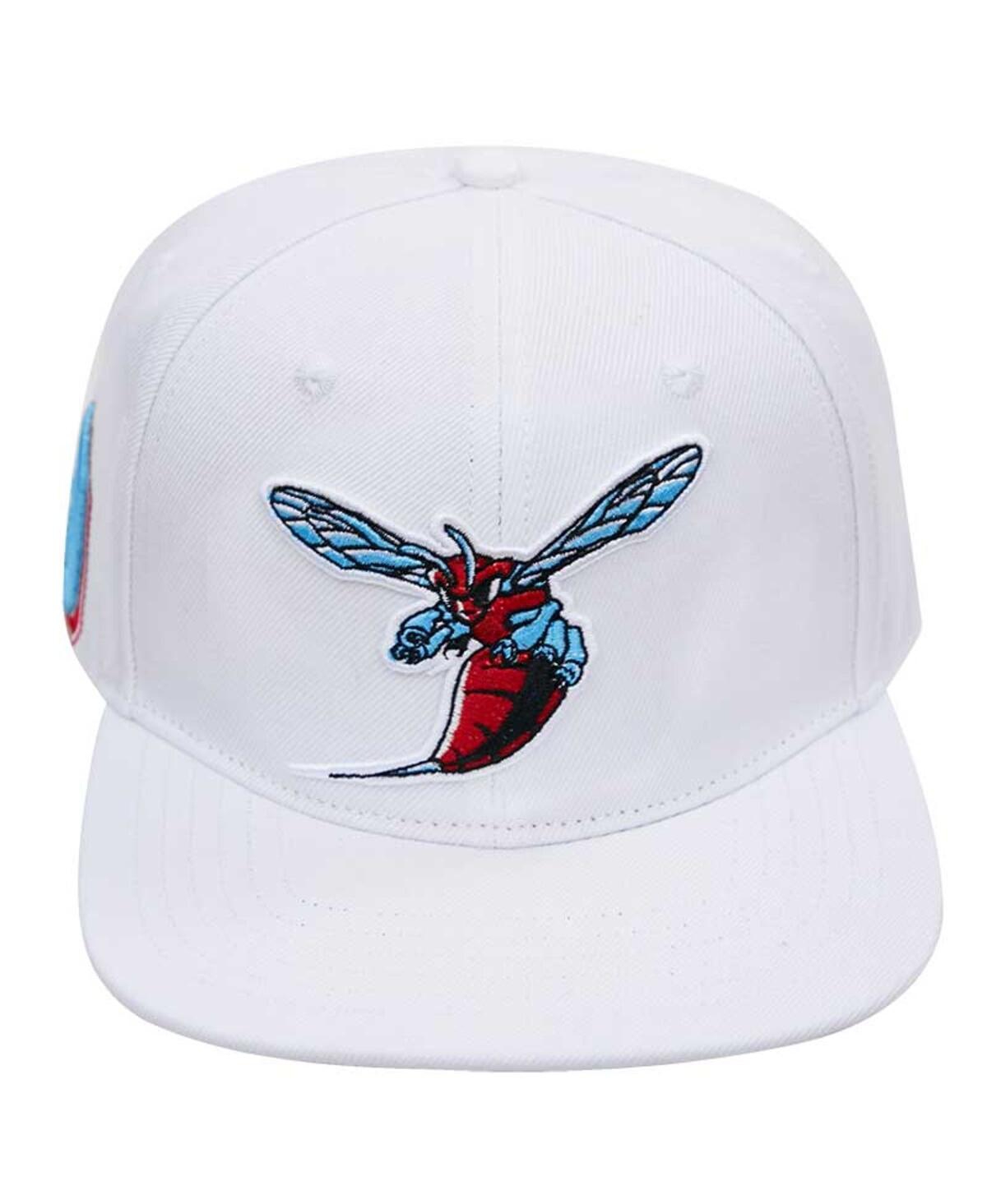 Shop Pro Standard Men's  White Delaware State Hornets Mascot Evergreen Wool Snapback Hat