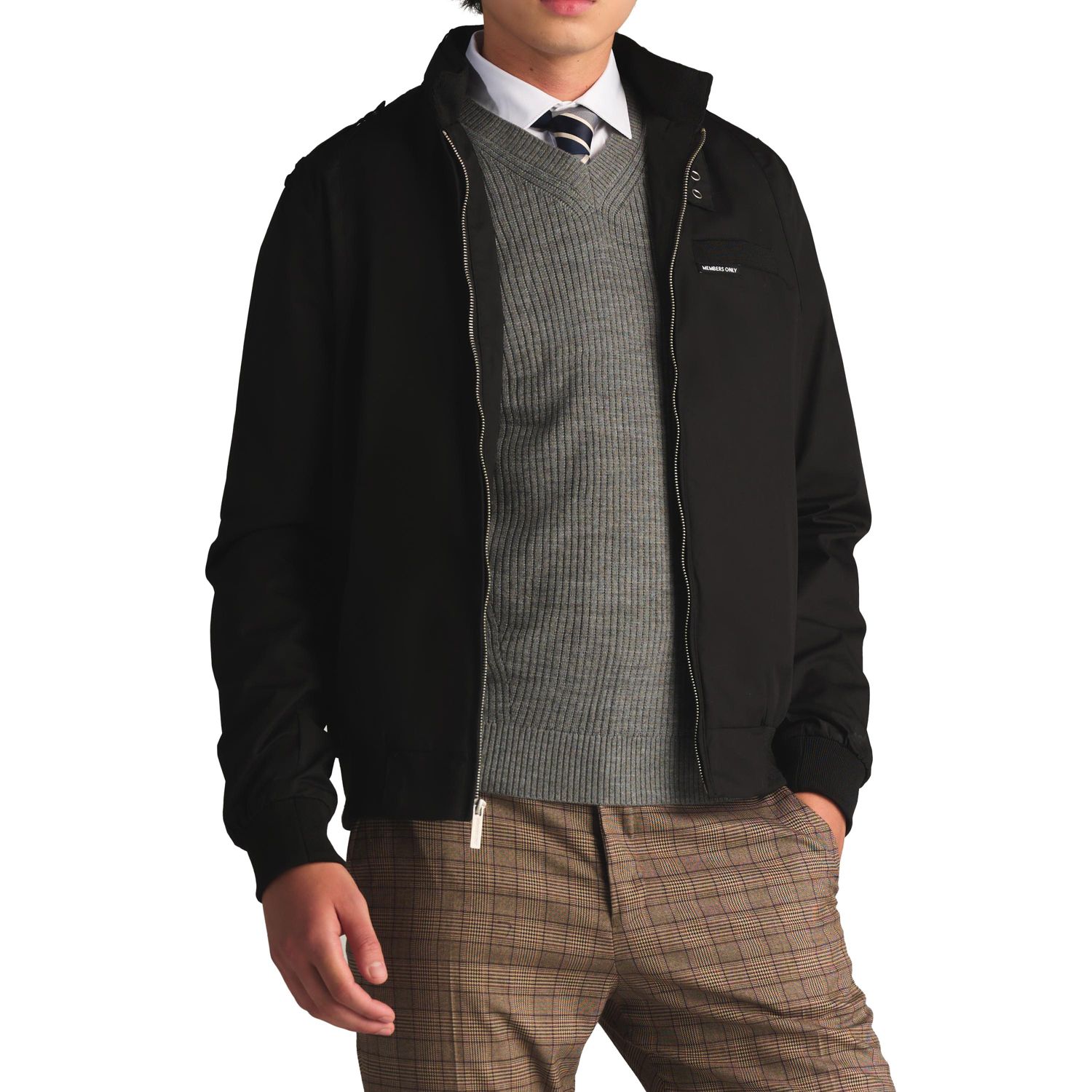 Men's Big & Tall Classic Iconic Racer Jacket (Slim Fit)
