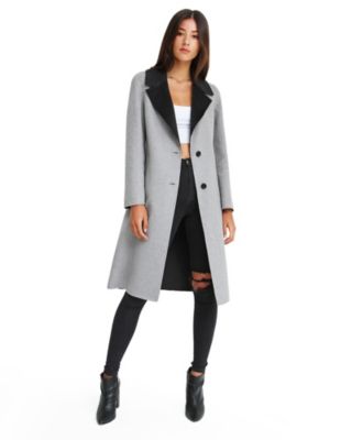 All Saints Wool outlet Contrast Klein Two-Tone Oversized Jacket Coat!