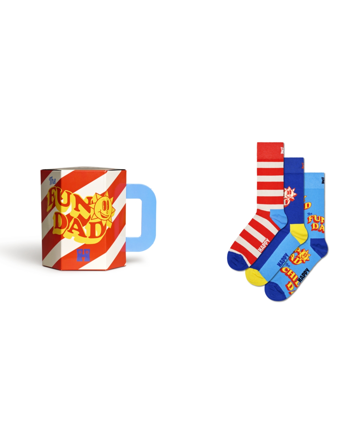 Shop Happy Socks Father Of The Year Socks Gift Set, Pack Of 3 In Multi