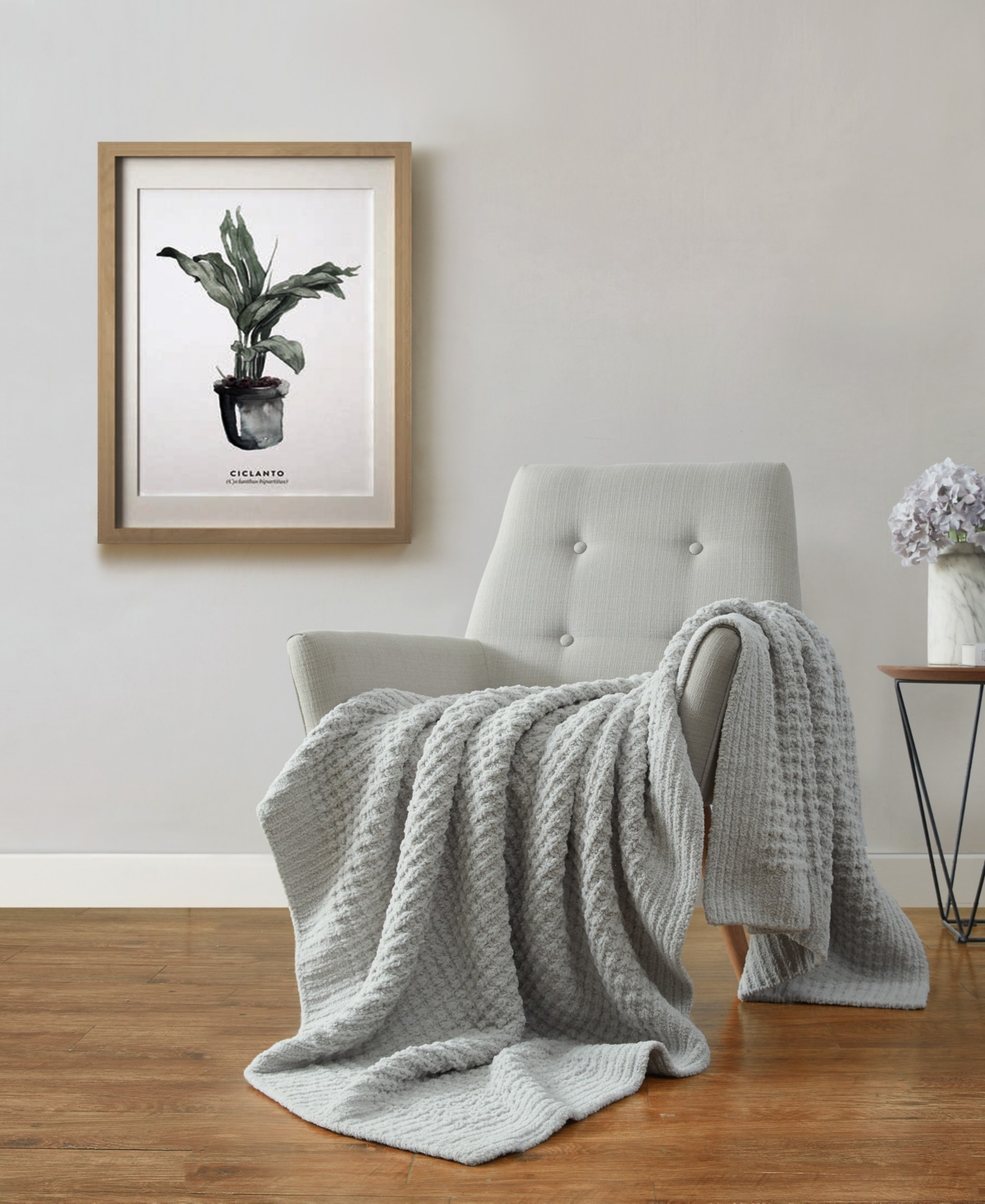 Sunday Citizen Waffle Snug Throw, 52" X 75" In Cloud Gray