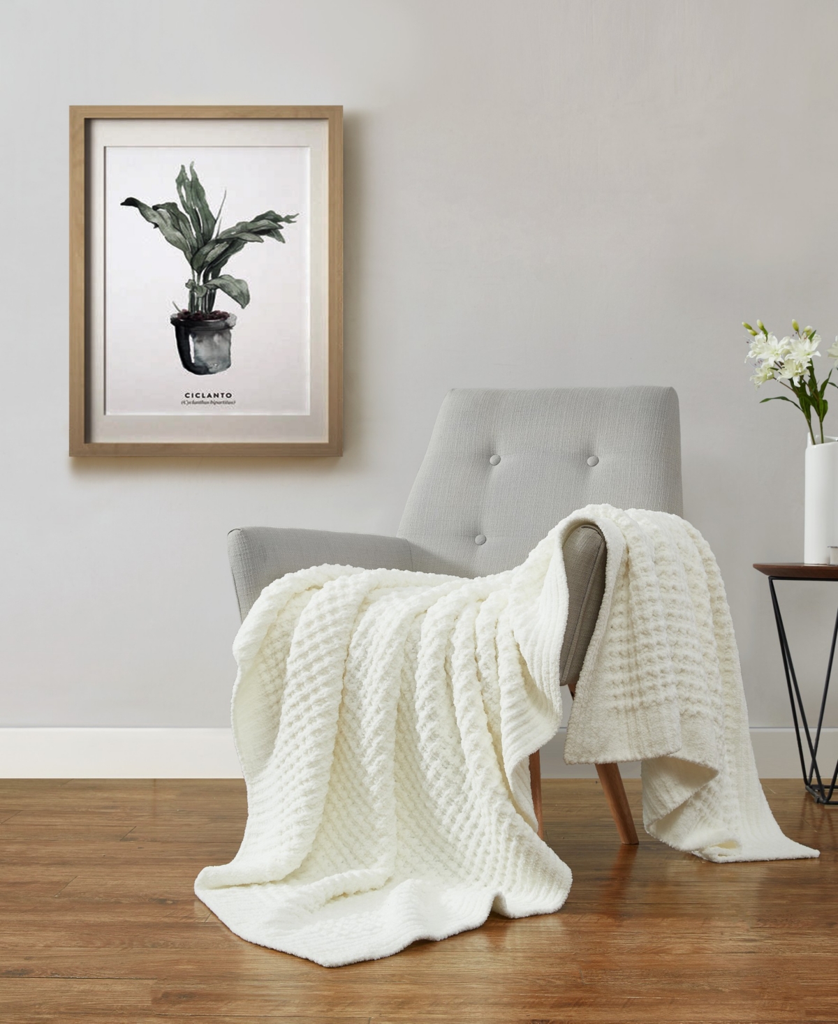 Sunday Citizen Waffle Snug Throw, 52" X 75" In Off White