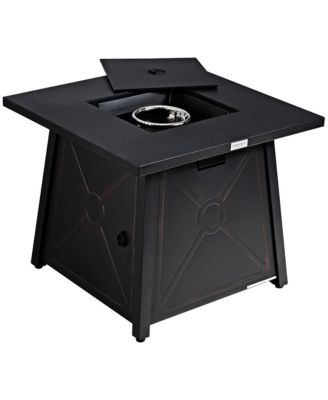 30'' Square Propane Gas Fire Pit Table 50,000 BTU W/ Waterproof Cover