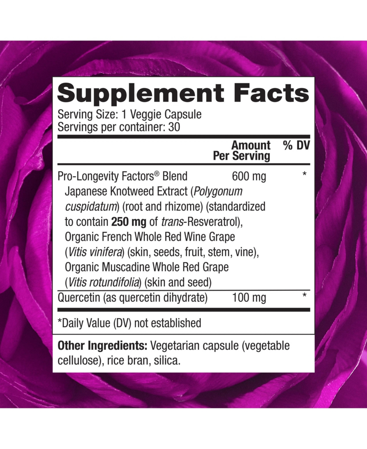 Reserveage Reserveage, Resveratrol 250 mg, Antioxidant Supplement for Heart and Cellular Health, Supports Healthy Aging, Paleo, Keto, 30 Capsules