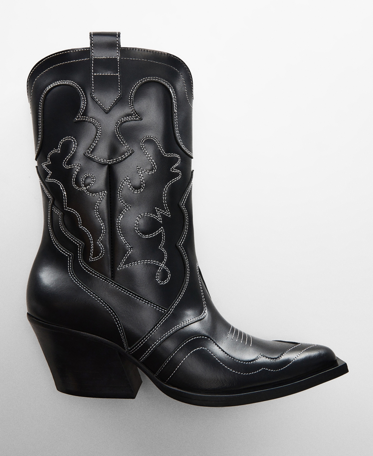 Mango Women's Cowboy Leather Ankle Boots