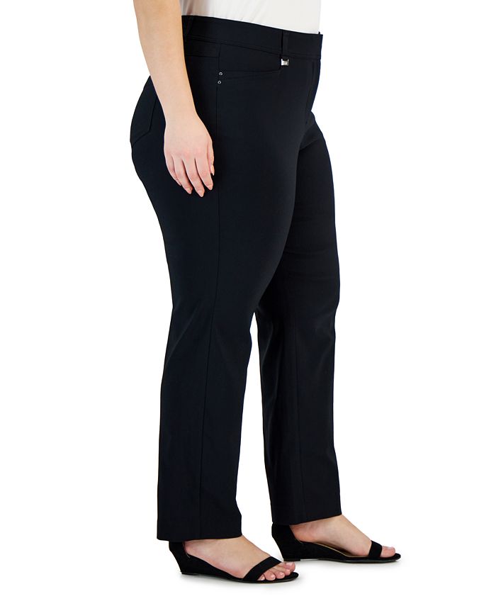 JM Collection Plus and Petite Plus Size Curvy Pants, Created for Macy's ...