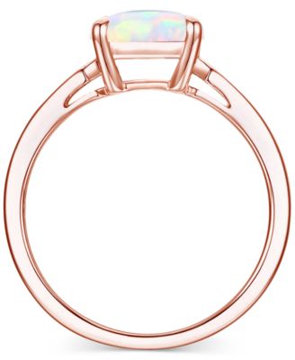 Amethyst (1-7/8 ct. t.w.) & Lab-Grown White Sapphire (1/10 ct. t.w.) Cushion Ring in 14k Gold-Plated Sterling Silver (Also in Additional Gemstones)