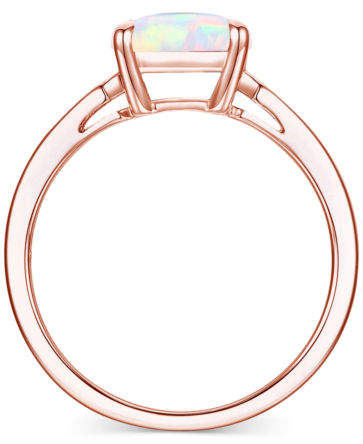 Amethyst (1-7/8 ct. t.w.) & Lab-Grown White Sapphire (1/10 ct. t.w.) Cushion Ring in 14k Gold-Plated Sterling Silver (Also in Additional Gemstones)