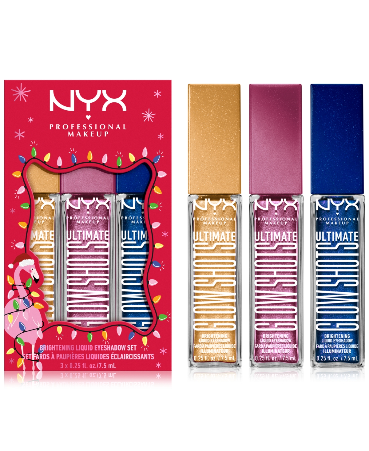 Nyx Professional Makeup 3-Pc. Eyeshadow | Brightening Liquid Glow Shots Closet Smart Set