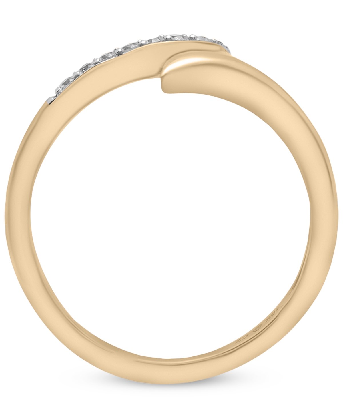 Wrapped Diamond Bypass Ring (1/10 ct. t.w.) in 10k Gold, Created for Macy's