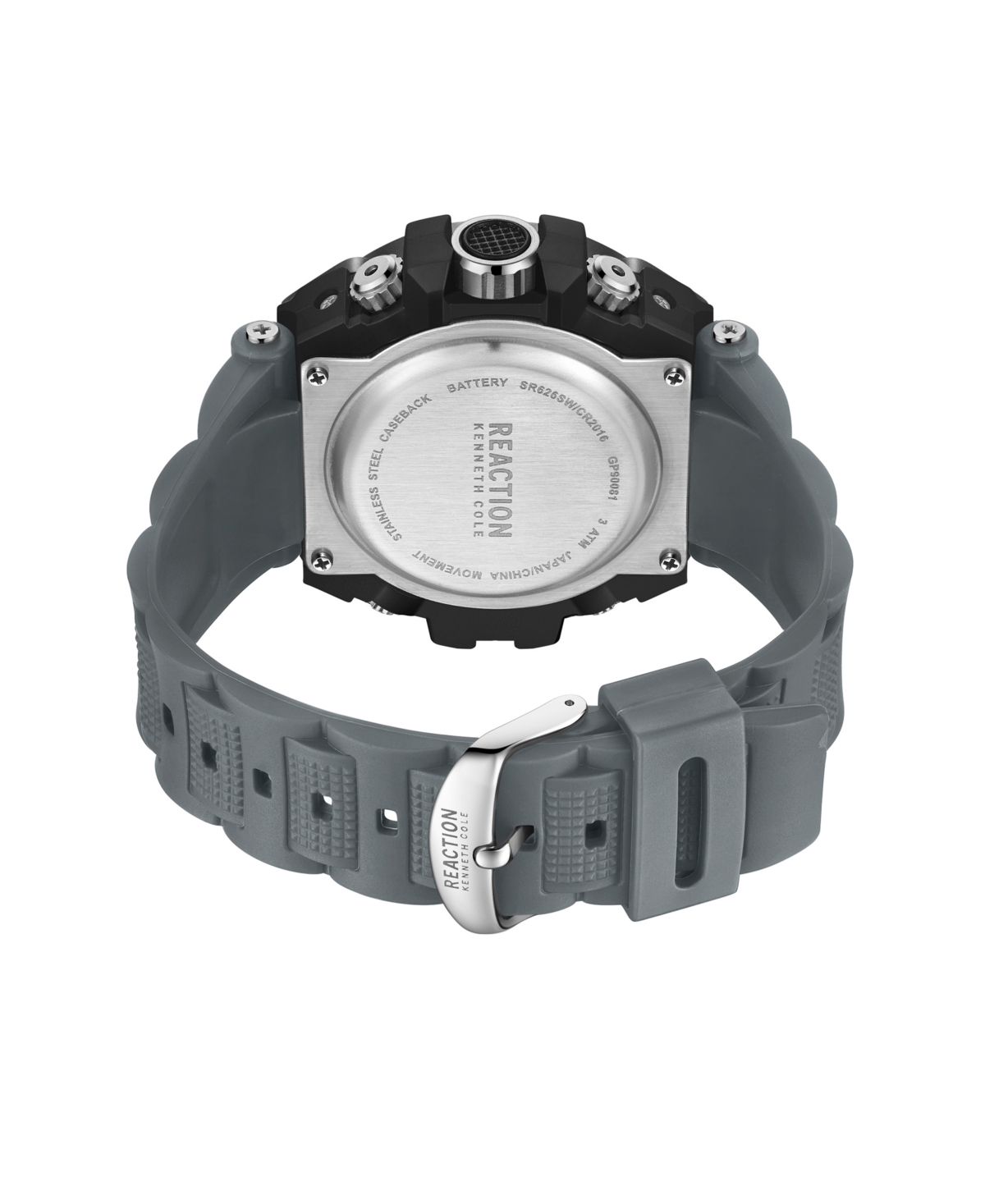 Shop Kenneth Cole Reaction Men's Analog Digital Gray Plastic Watch 49mm