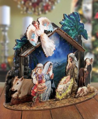 Nativity with Angel Village 7" Christmas Nativity Table Decoration G. DeBrekht