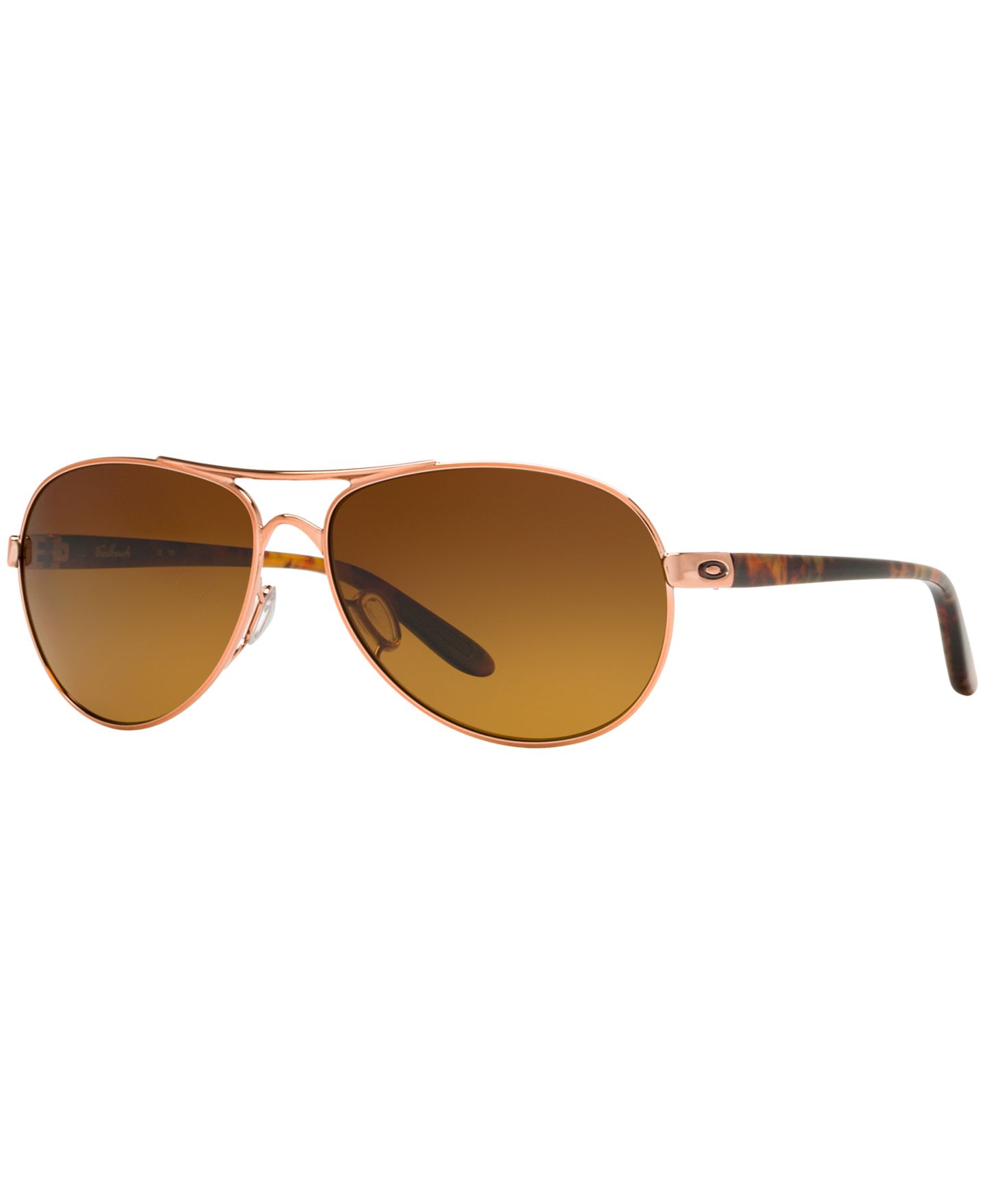 Женские солнцезащитные очки Oakley Feedback Polarized Sunglasses, OO4079, цвет: Золотой розовый / Коричневый градиентный — фото 1