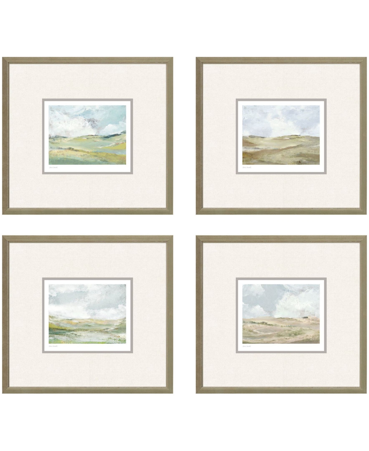 Paragon Picture Gallery Afternoon Framed Art, Set Of 4 In Green