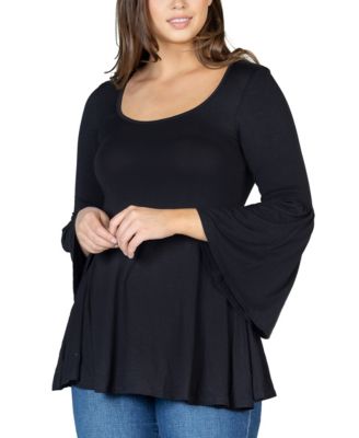 Women's Bell Sleeve Flared Tunic Top