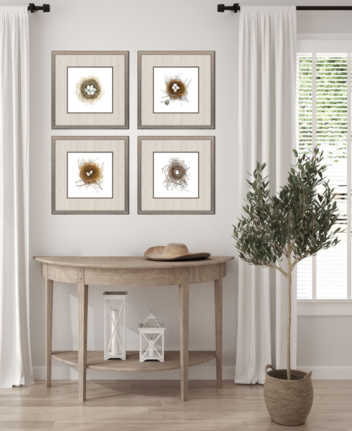 Shop Paragon Picture Gallery Bird Nest Framed Art, Set Of 4 In Brown