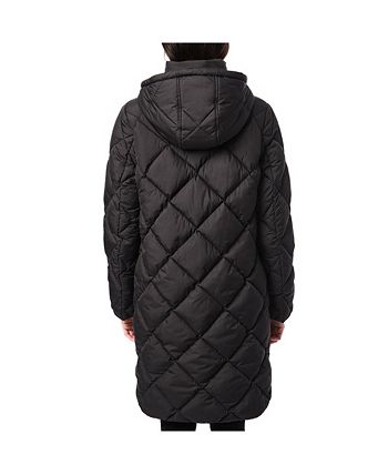 Bernardo oversized faux fur hood top puffer coat