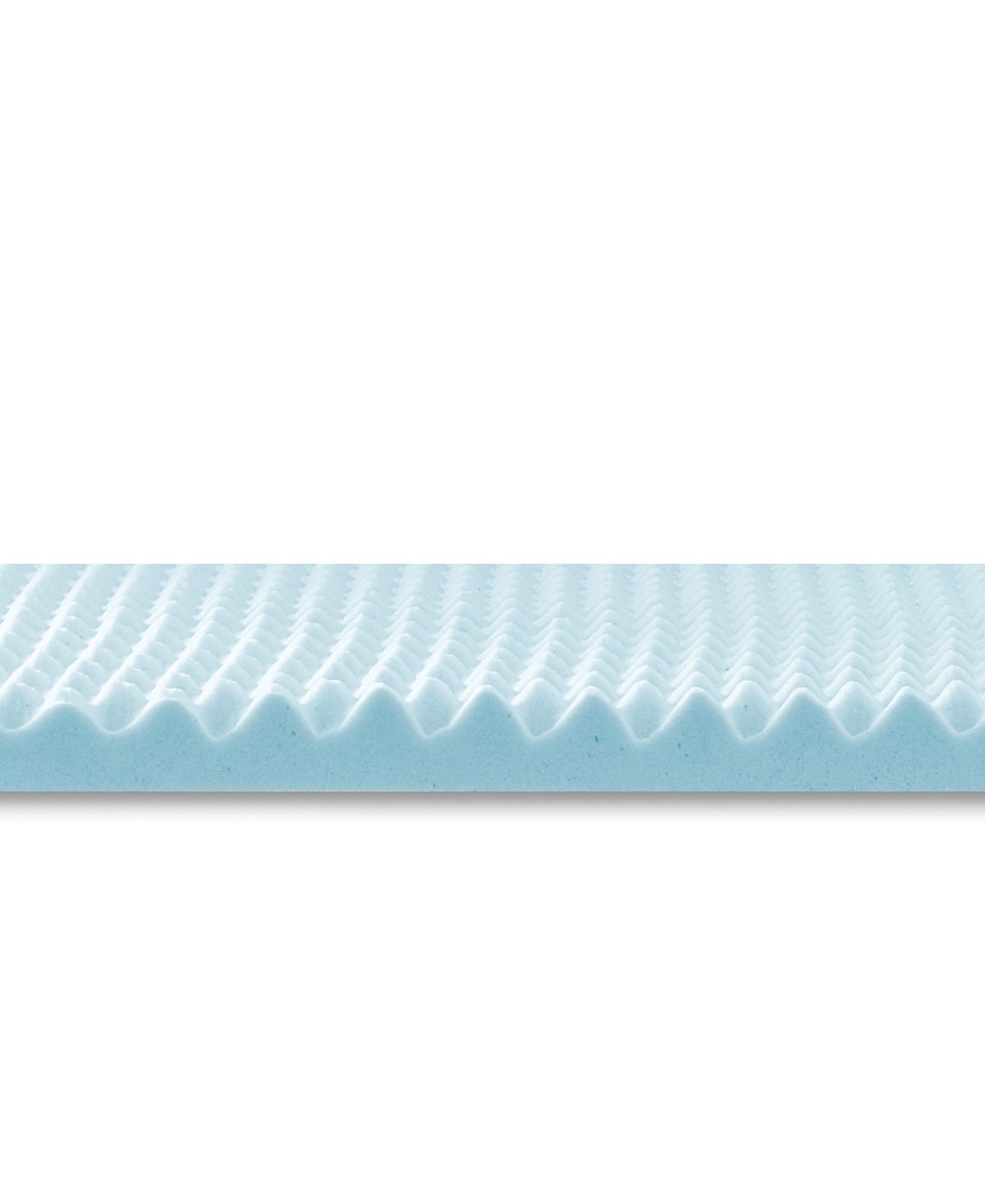 Prosleep 2.5" Gel-infused Convoluted Memory Foam Mattress Topper, King In White