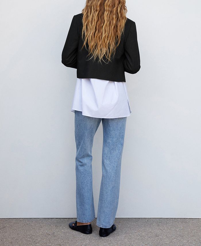 MANGO Women's Short Double Breasted Blazer Macy's