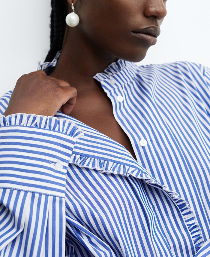 MANGO Women's Button-Down Collar Shirt - Macy's