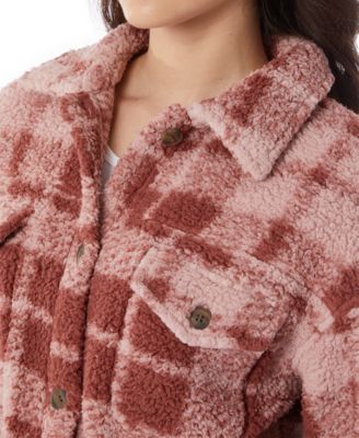 32 Degrees Women's Relaxed-Fit Fleece Shirt Jacket