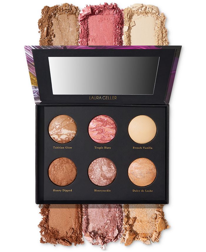 Laura Geller Beauty Cheek To Chic Tropical Glow Face Palette 2 Blushes