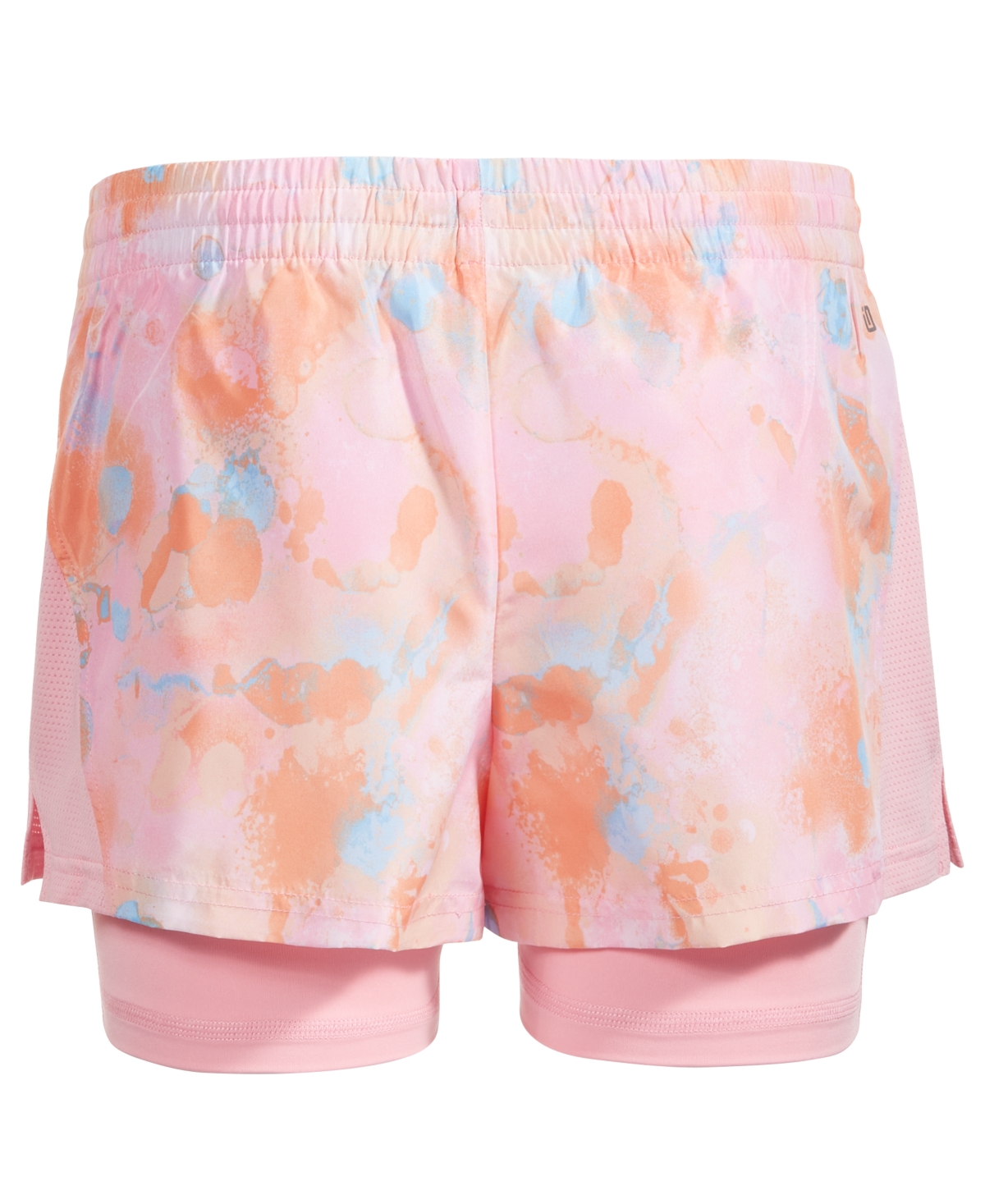 Shop Id Ideology Big Girl Dreamy Bubble Layered-look Shorts, Created For Macy's In Pink Icing