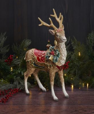 Noel Holiday Grand Deer Figurine, 17.75-in